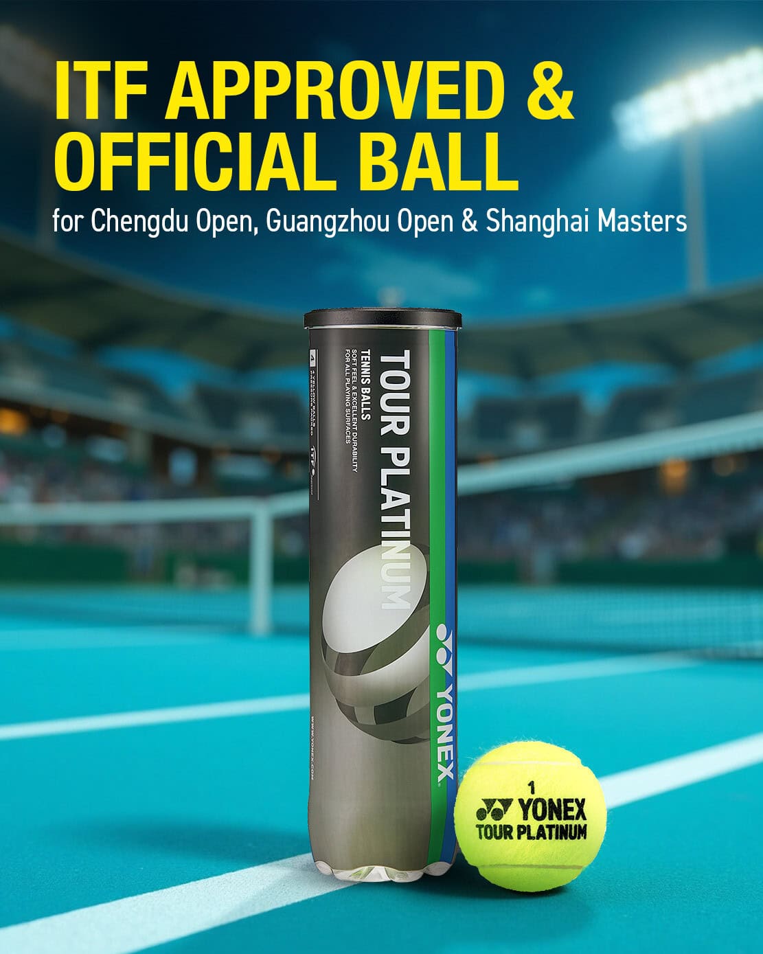 Компанія Yonex – офіційний партнер змагань ATP по забезпеченню м’ячів!