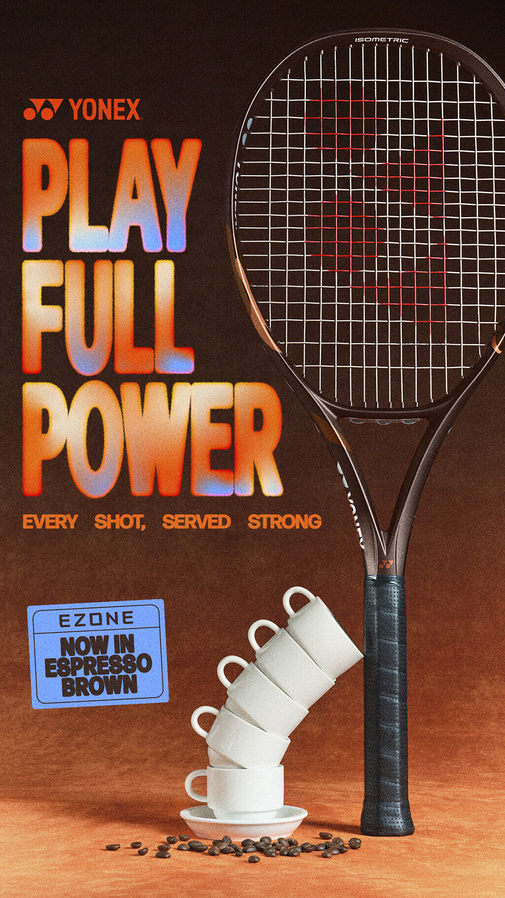 Ракетка для тенісу Yonex EZONE у новій стильній косметиці - Espresso Brown